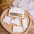 2-Piece 2026 New Year Keepsake Mold Set – Horse & Blessing Hanging Ornaments