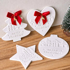 2Pcs "Merry Christmas" Ornament Silicone Mold Set