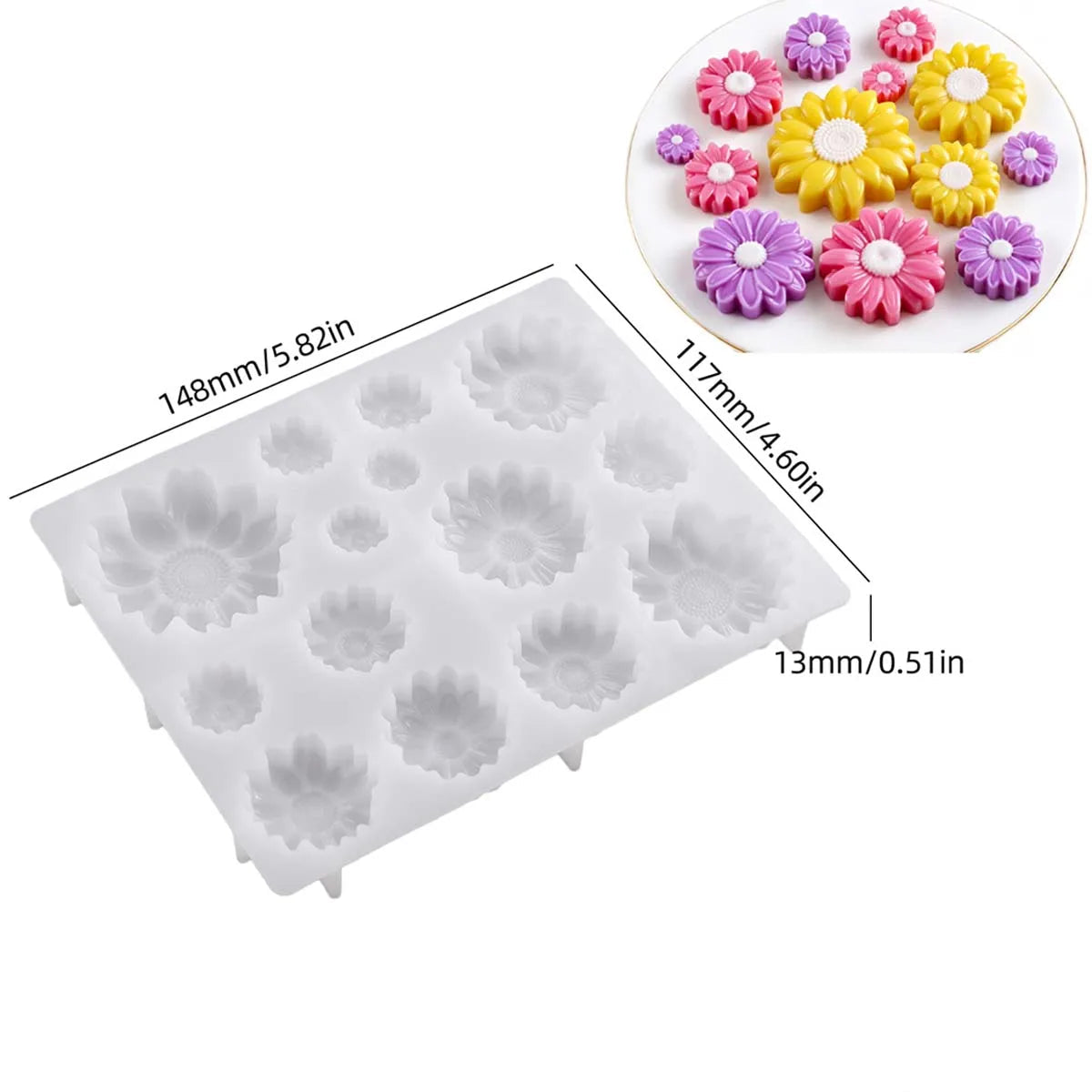Marsolle Bloom Daisy Silicone Mold