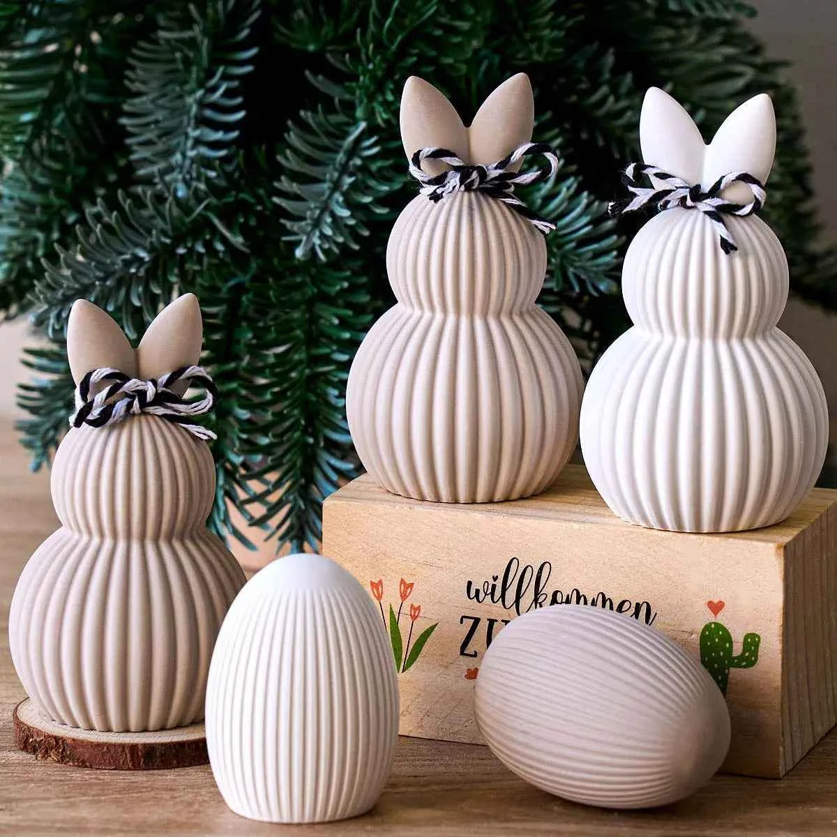 Solen Rib Bunny & Egg Silicone Mold Set