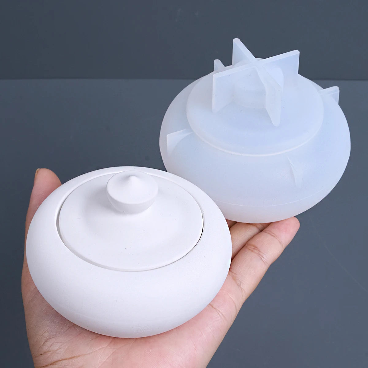 Teapot Jar with Lid Silicone Molds Set