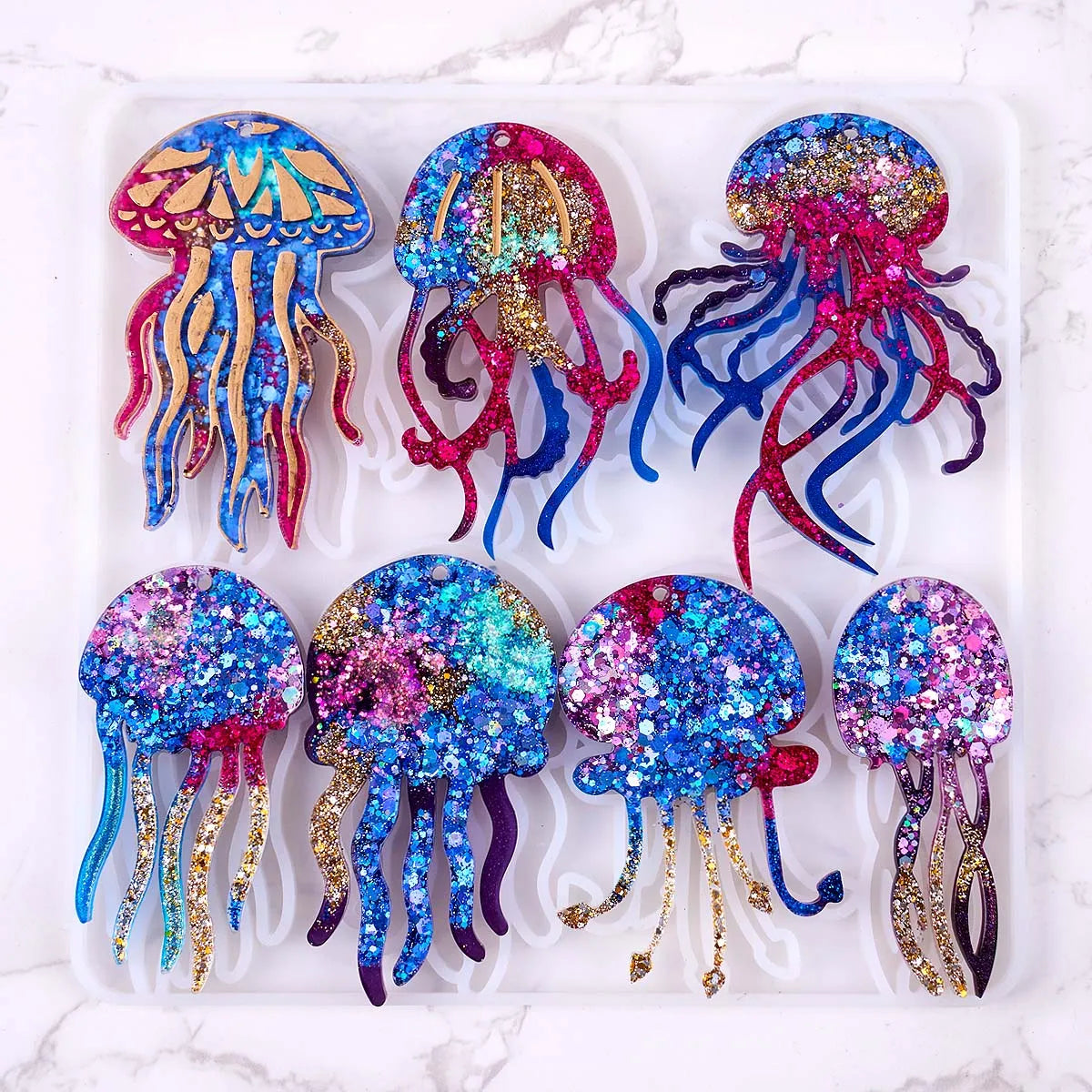Jellyfish Keychain Silicone Mold