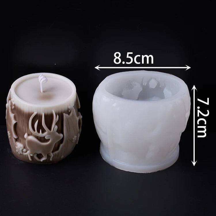 Christmas Reindeer Candle Silicone Mold