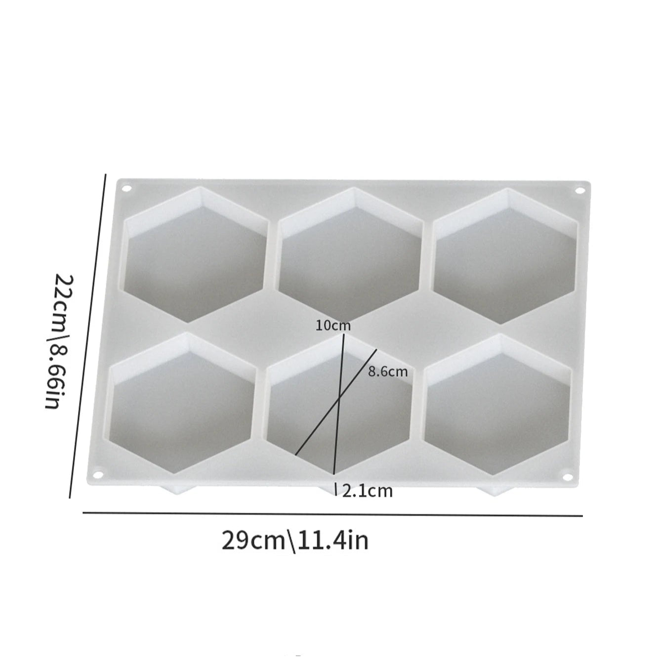 6 Cavity Deep Pour Geometric Silicone Resin Mold