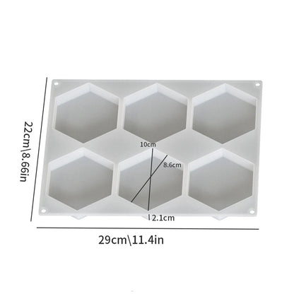 6 Cavity Deep Pour Geometric Silicone Resin Mold