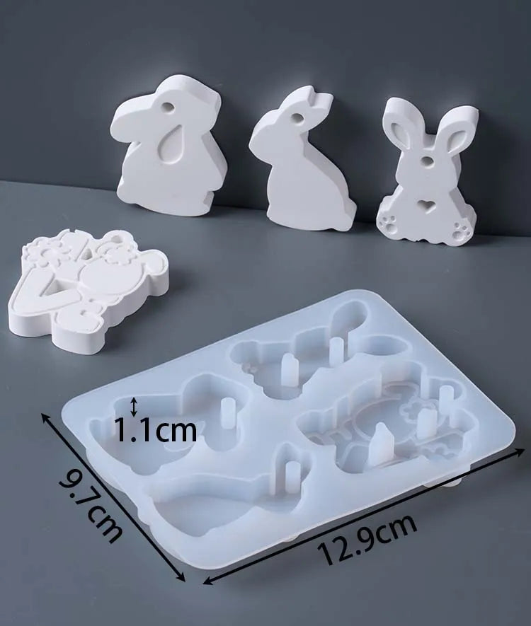 Easter Egg Bunny Pendant Silicone Mold Set