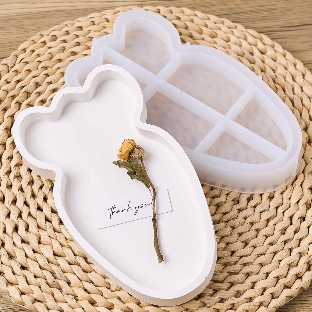 Rabbit Carrot Storage Tray Silicone Mold.