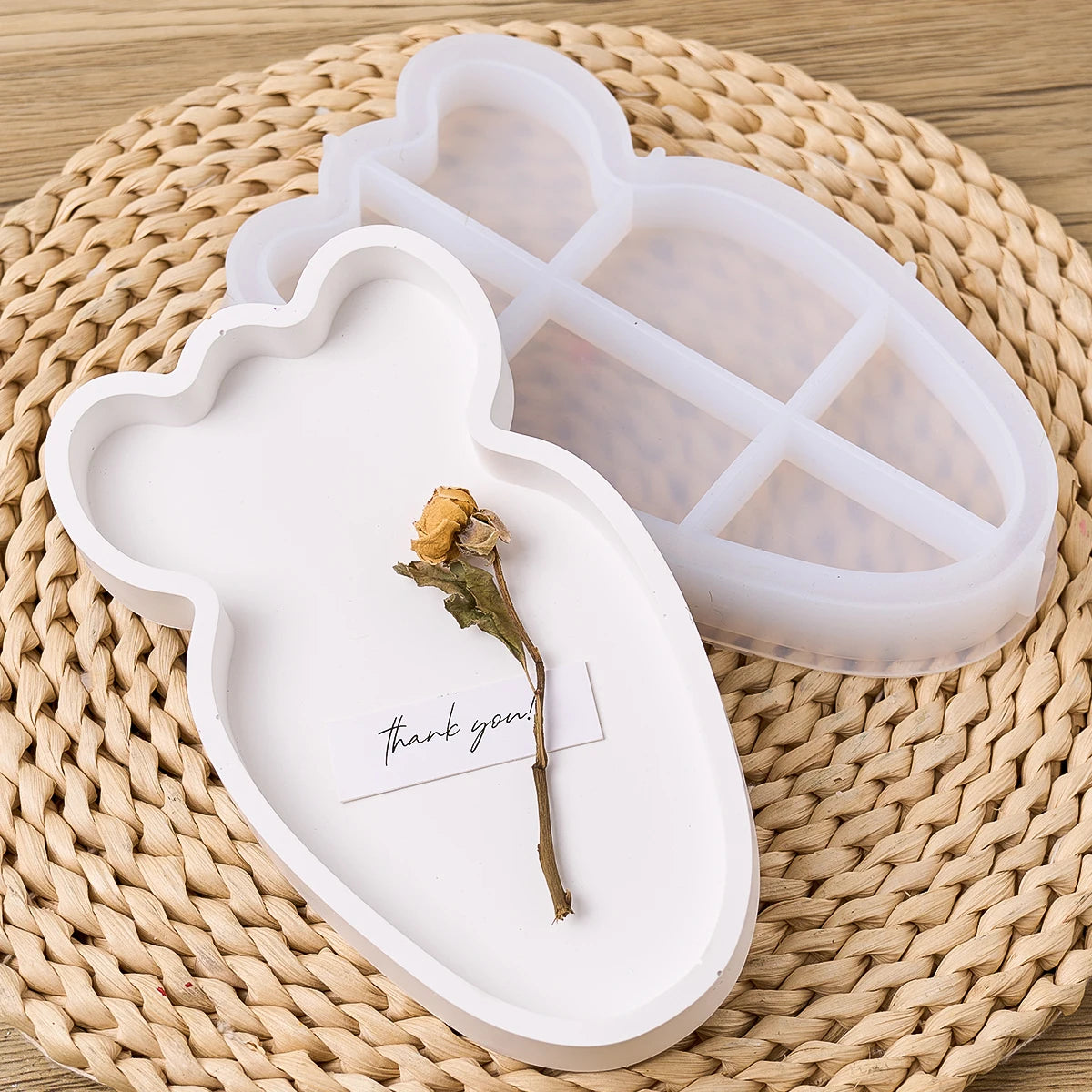 Rabbit Carrot Storage Tray Silicone Mold.