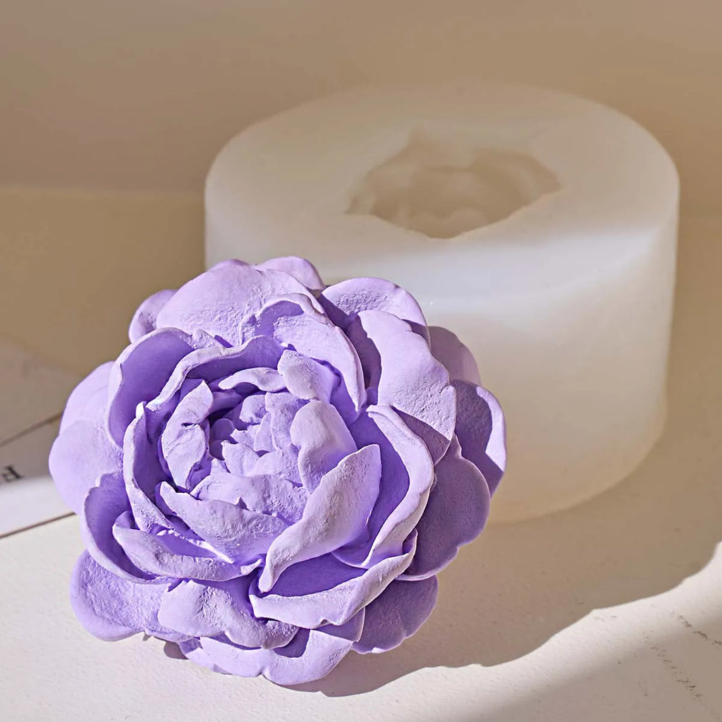 Peony Bloom Candle Mold