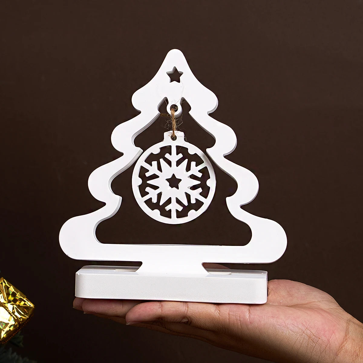 Christmas Tree Silicone Mold with Snowflake Ornament Design