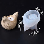 3D Hen Candle Holder and Decorative Vessel Silicone Mold