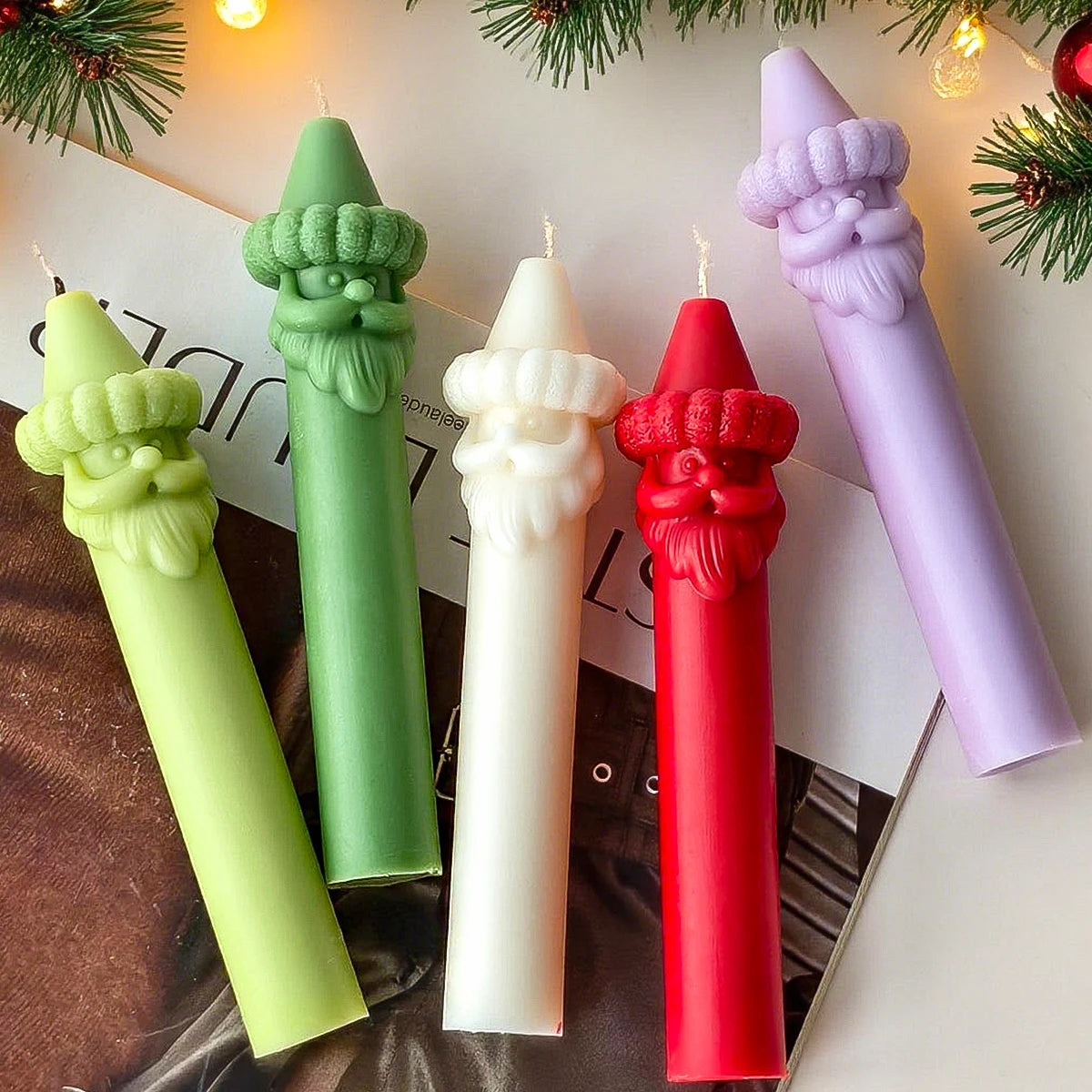Santa Claus Tall Candle Silicone Mold