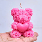 Cordis Rose Heart Bear Silicone Mold