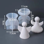 2-Piece Quiet Grace Angel Silicone Mold Set
