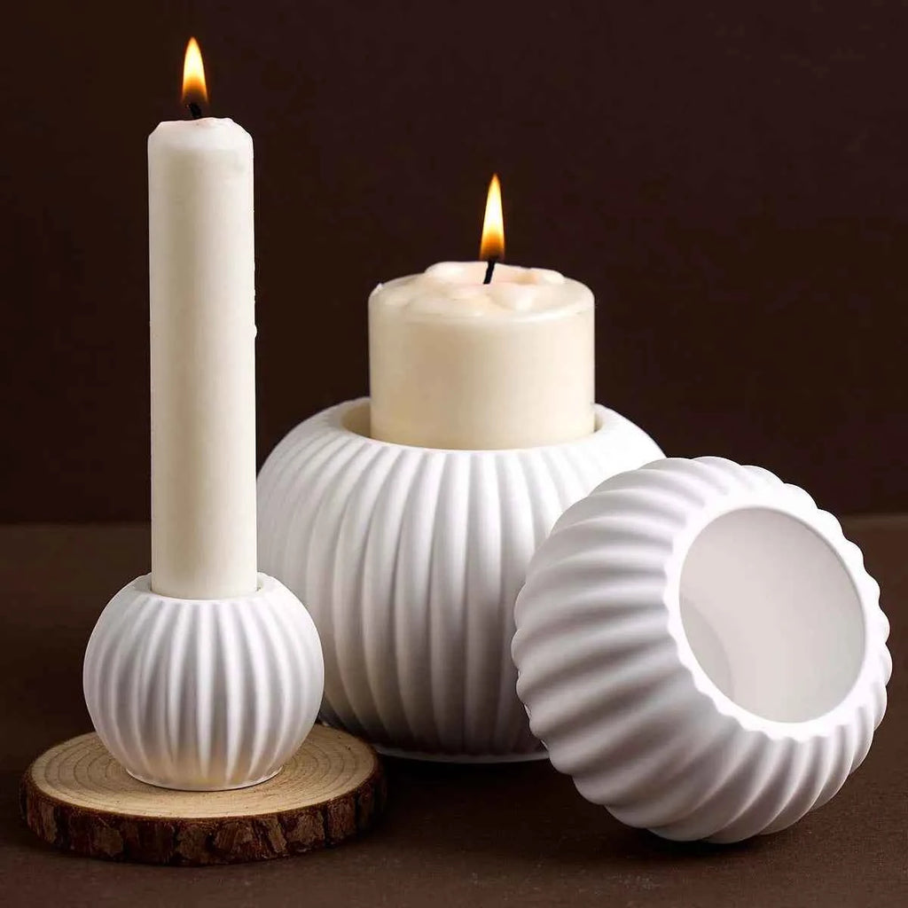 Strial Bulb Candle Cup Silicone Mold