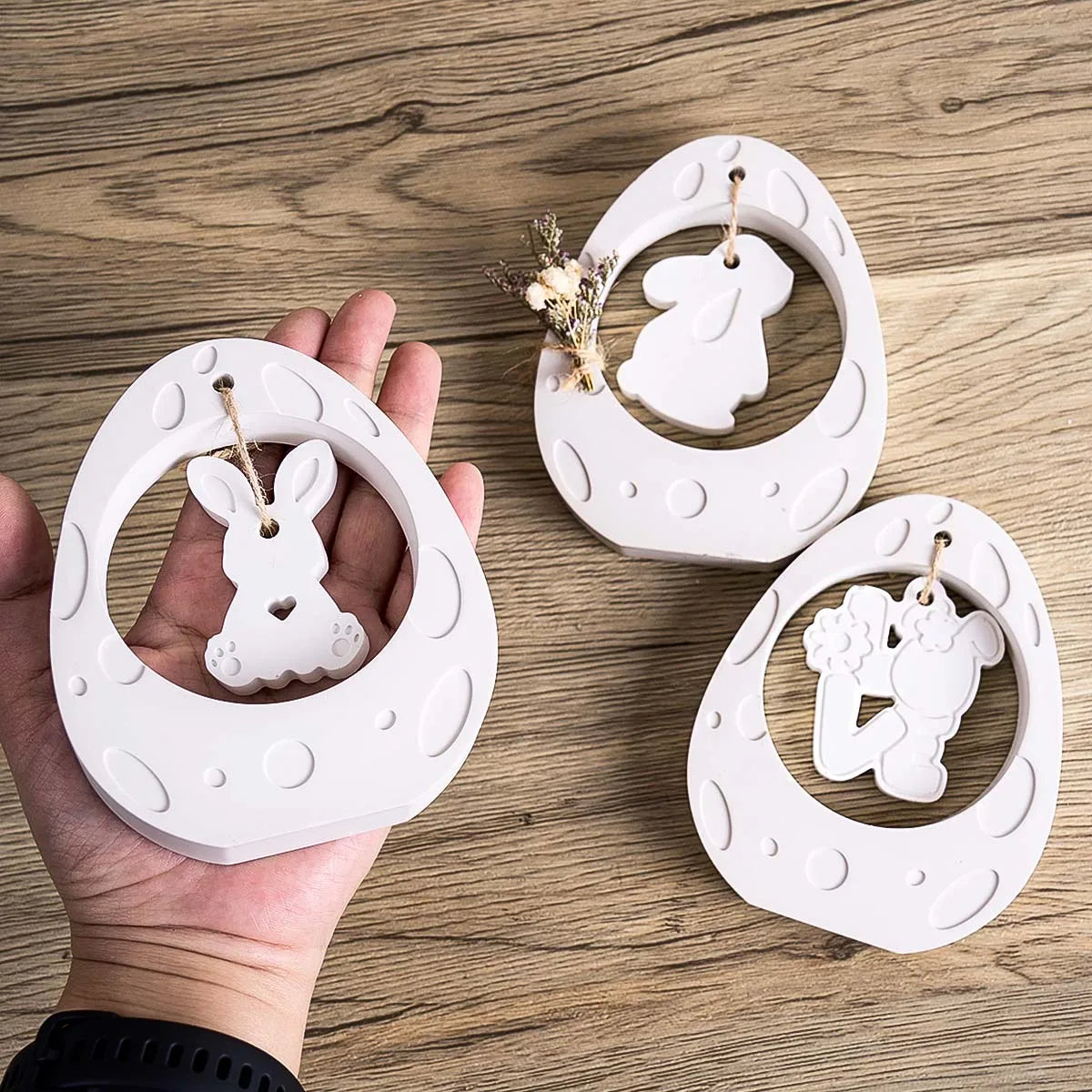 Easter Egg Bunny Pendant Silicone Mold Set