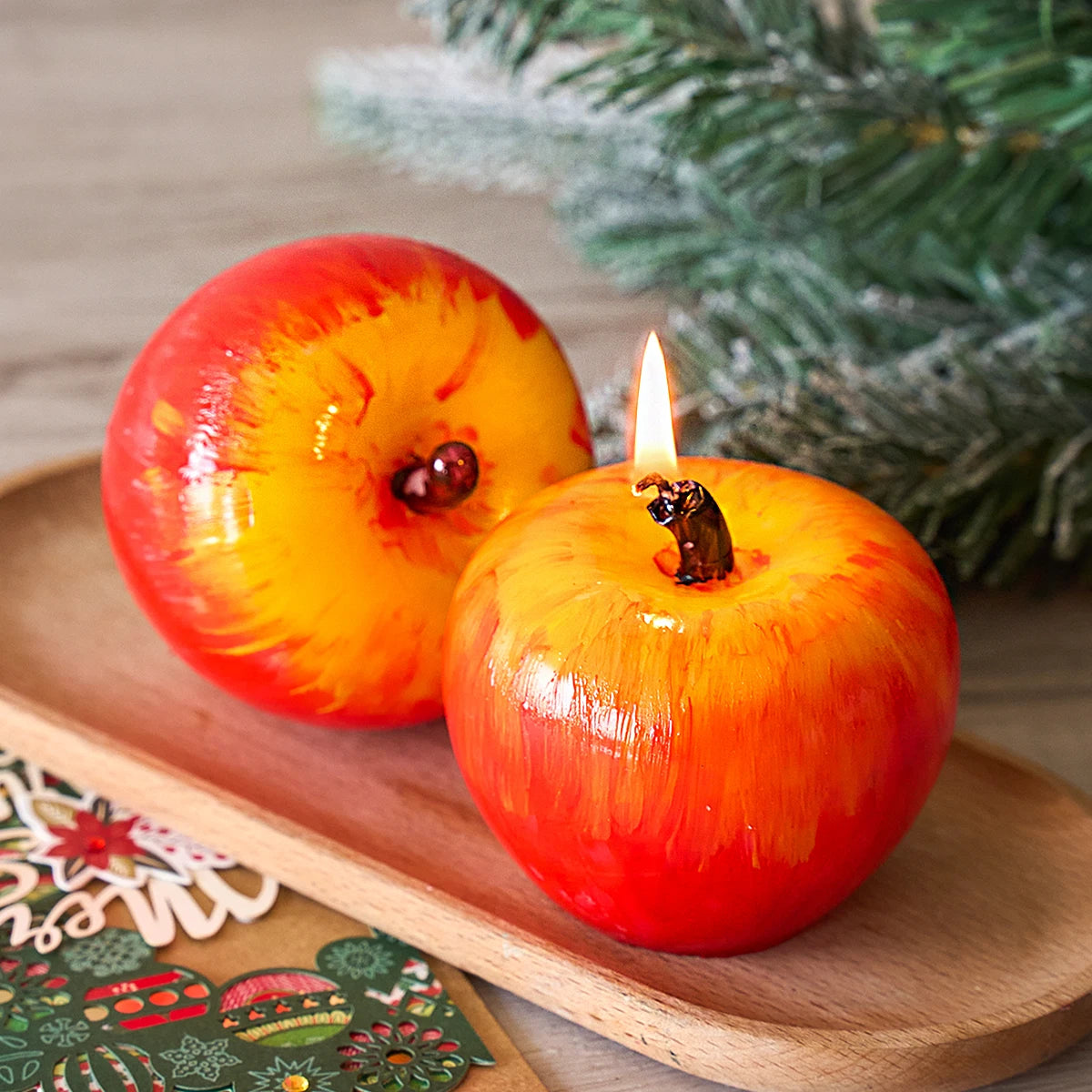 3D Apple Shaped Candle Silicone Mold