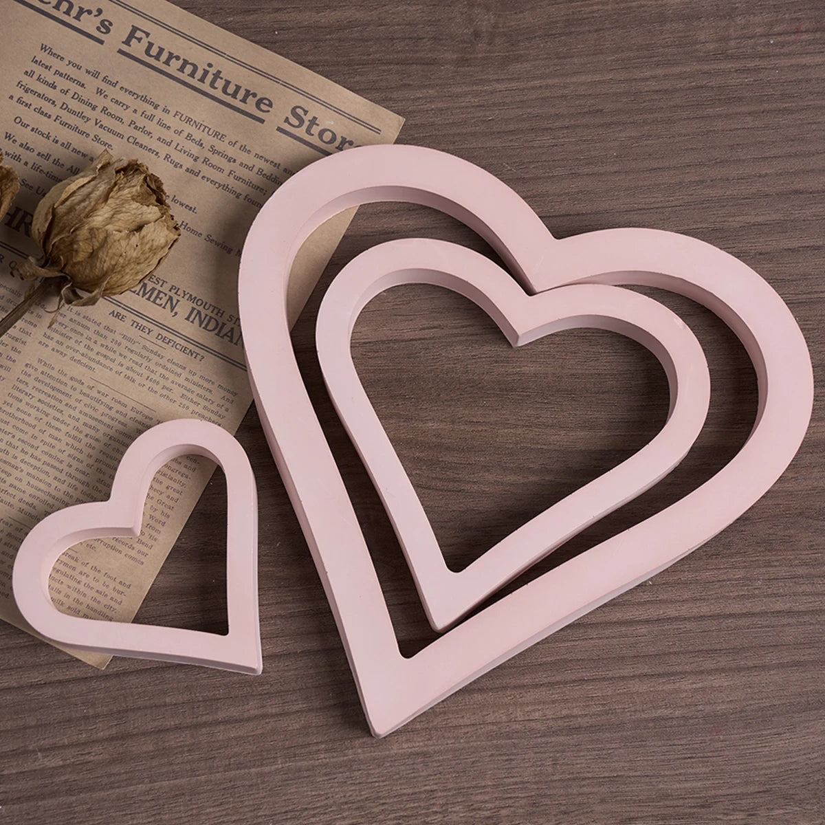 Nested Hollow Heart Casting Mold