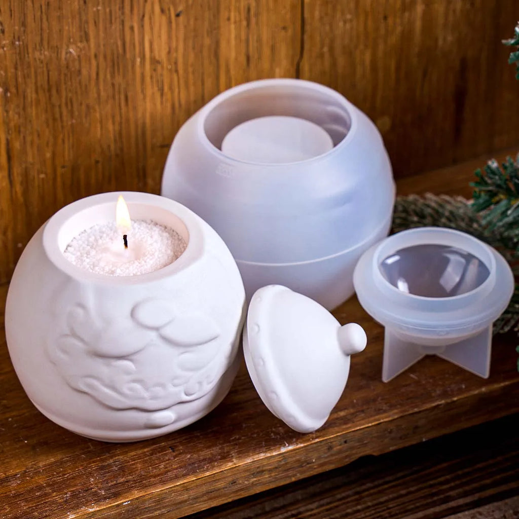 Santa Claus Storage Jar Silicone Mold Set