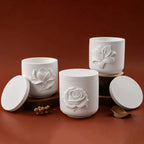 Velura Botanical Relief Candle Jar Silicone Mold