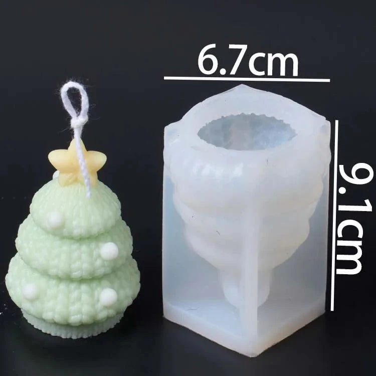Purlyn Bobble Christmas Tree Candle Mold Large