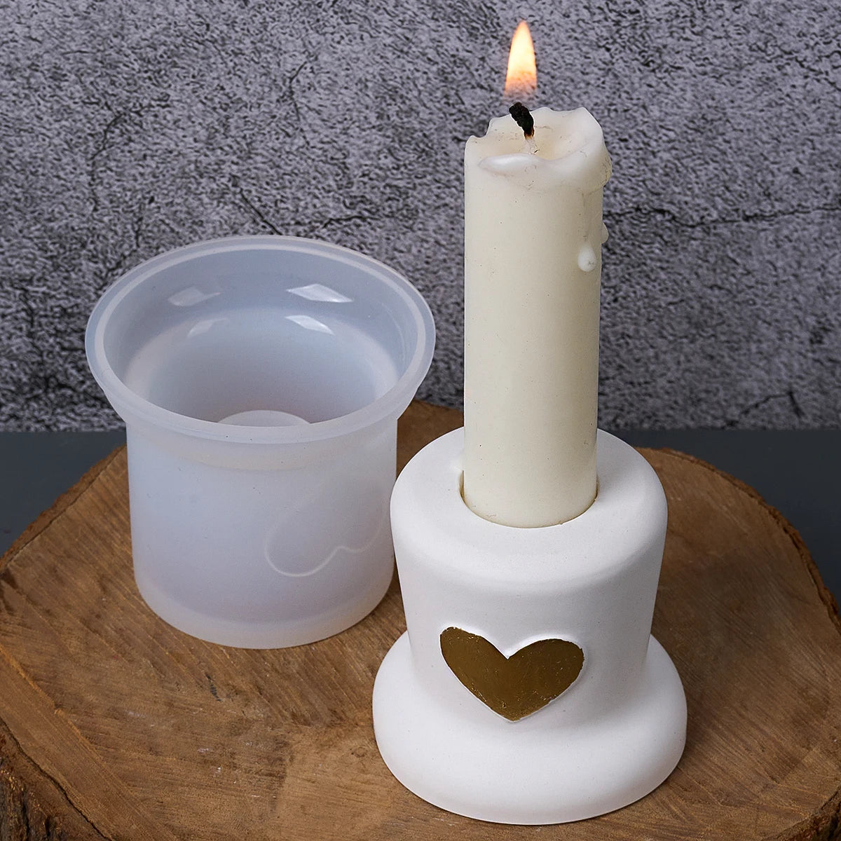 Love Candle Holder Silicone Mold