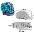Skull Coaster Silicone Molds Set 2Pcs Set