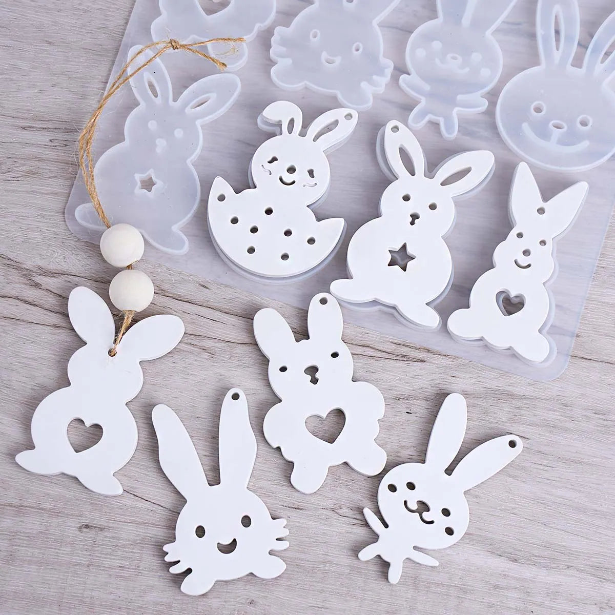 Easter Bunny Pendant Silicone Mold