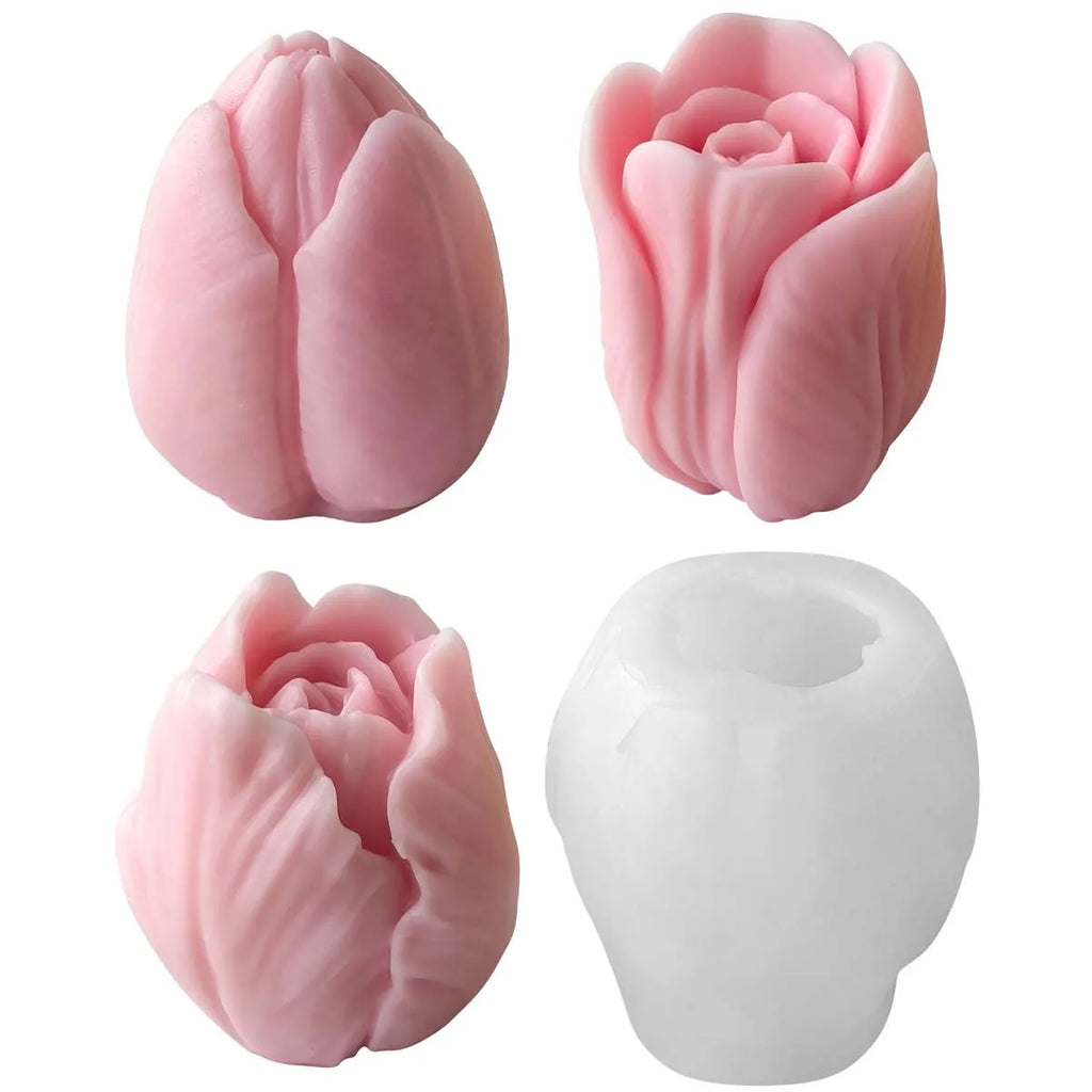 3D Tulip Silicone Candle Molds