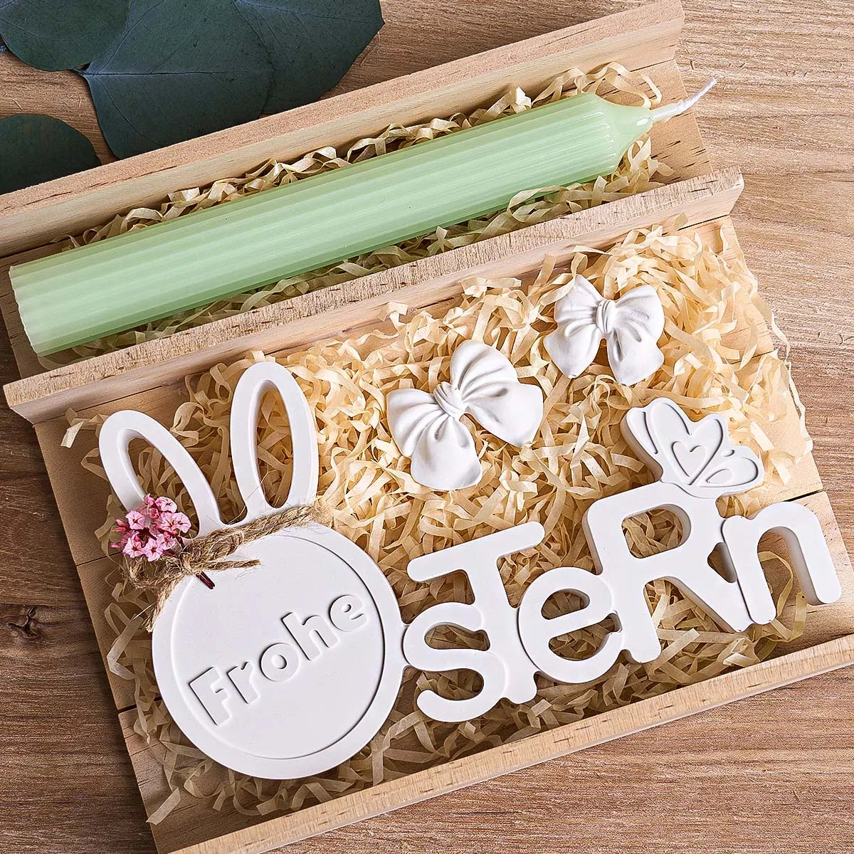 Spring Bunny Letter Ornament Silicone Mold