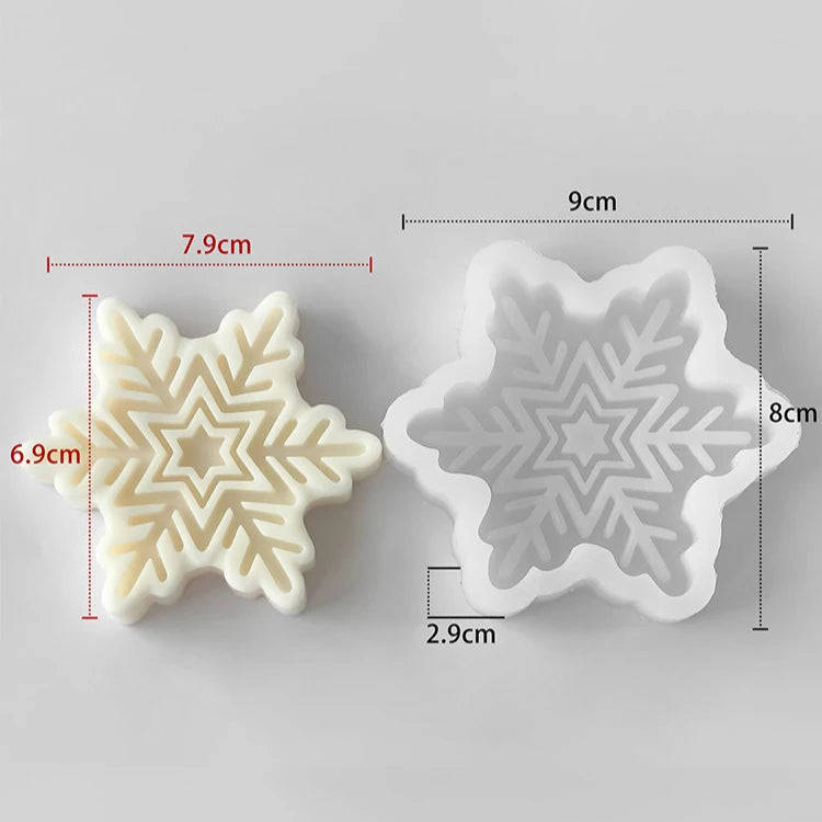 Snowflake Silicone Mold for Candles, Soap, or Resin
