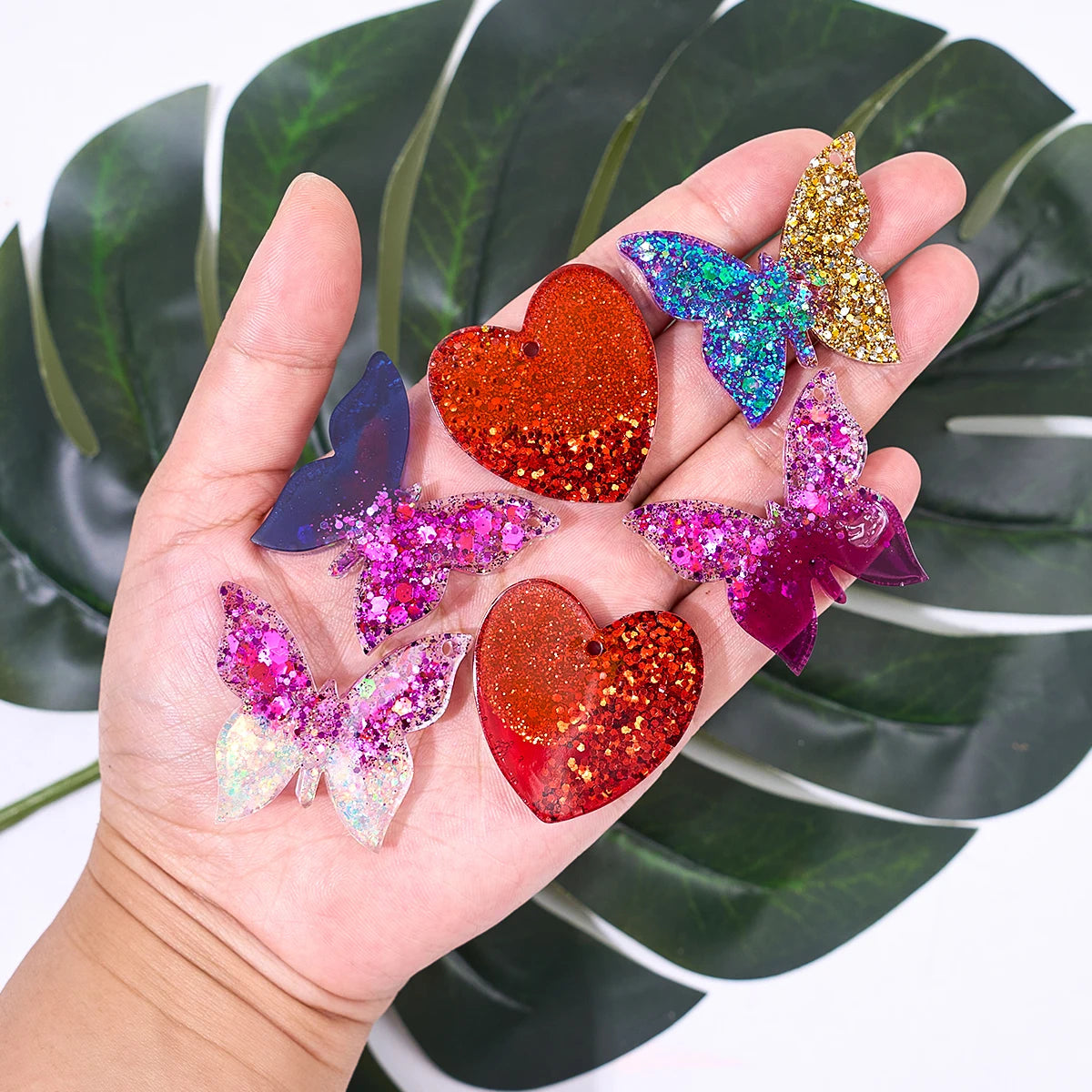 6 Cavities Love Butterfly Pendant Silicone Mold.