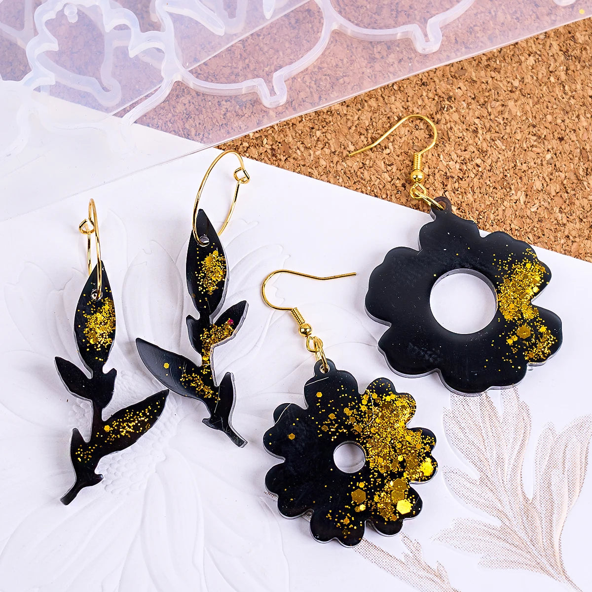 Flower Leaves Resin Earring Molds
