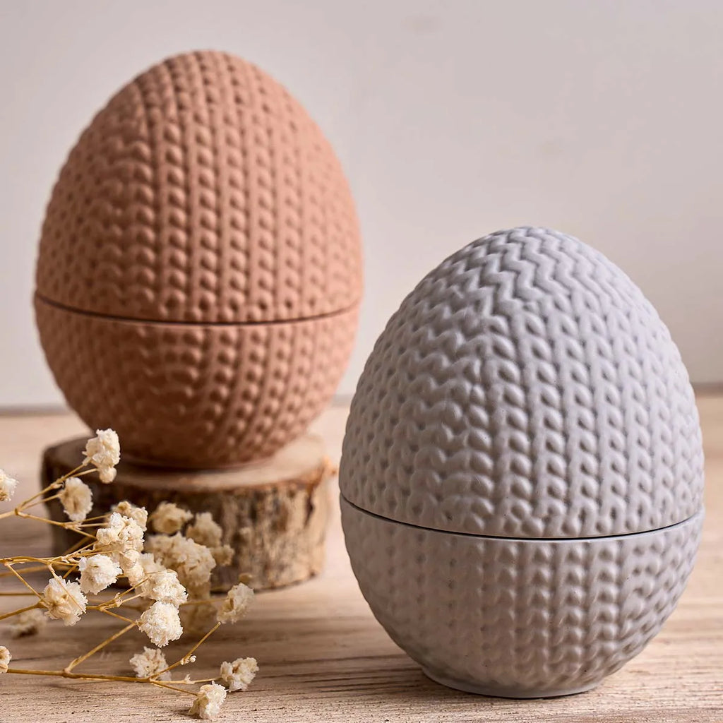 Woven Egg Candle Jar Mold