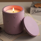 Heart Embossed Candle Jar Mold Set