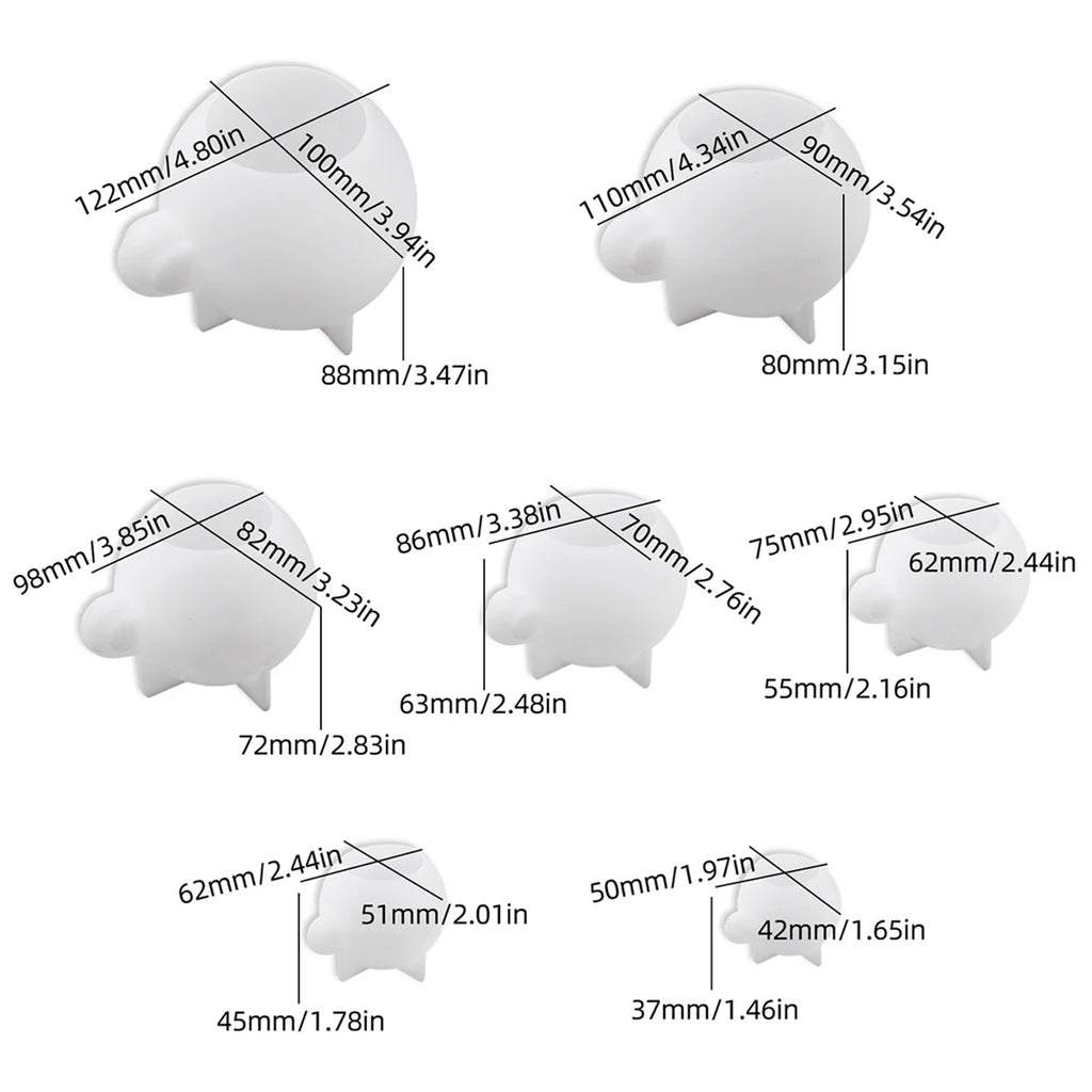 Friendship Ball Silicone Resin Mold Kit All 7Pcs Molds + 7Pcs Free Clips