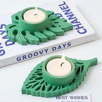 Hollow Leaf Candle Holder Mold