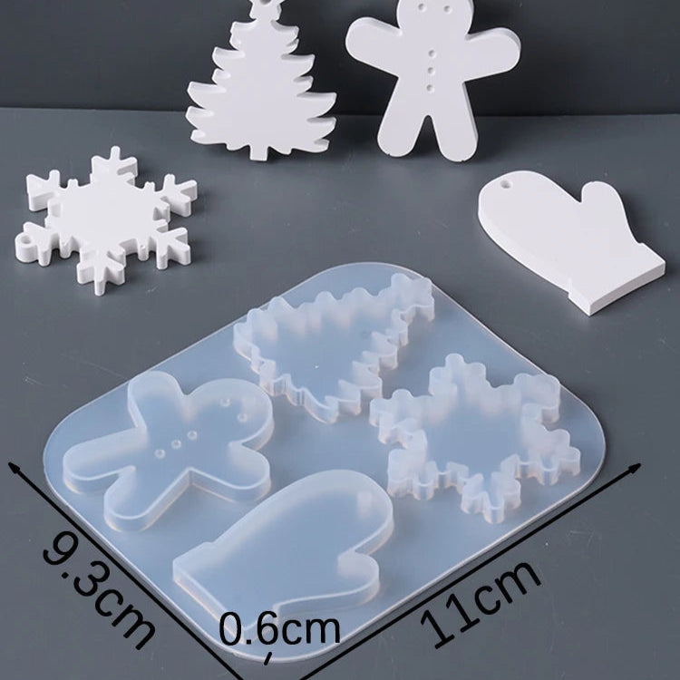 Christmas Hanging Ornaments Silicone Mold.