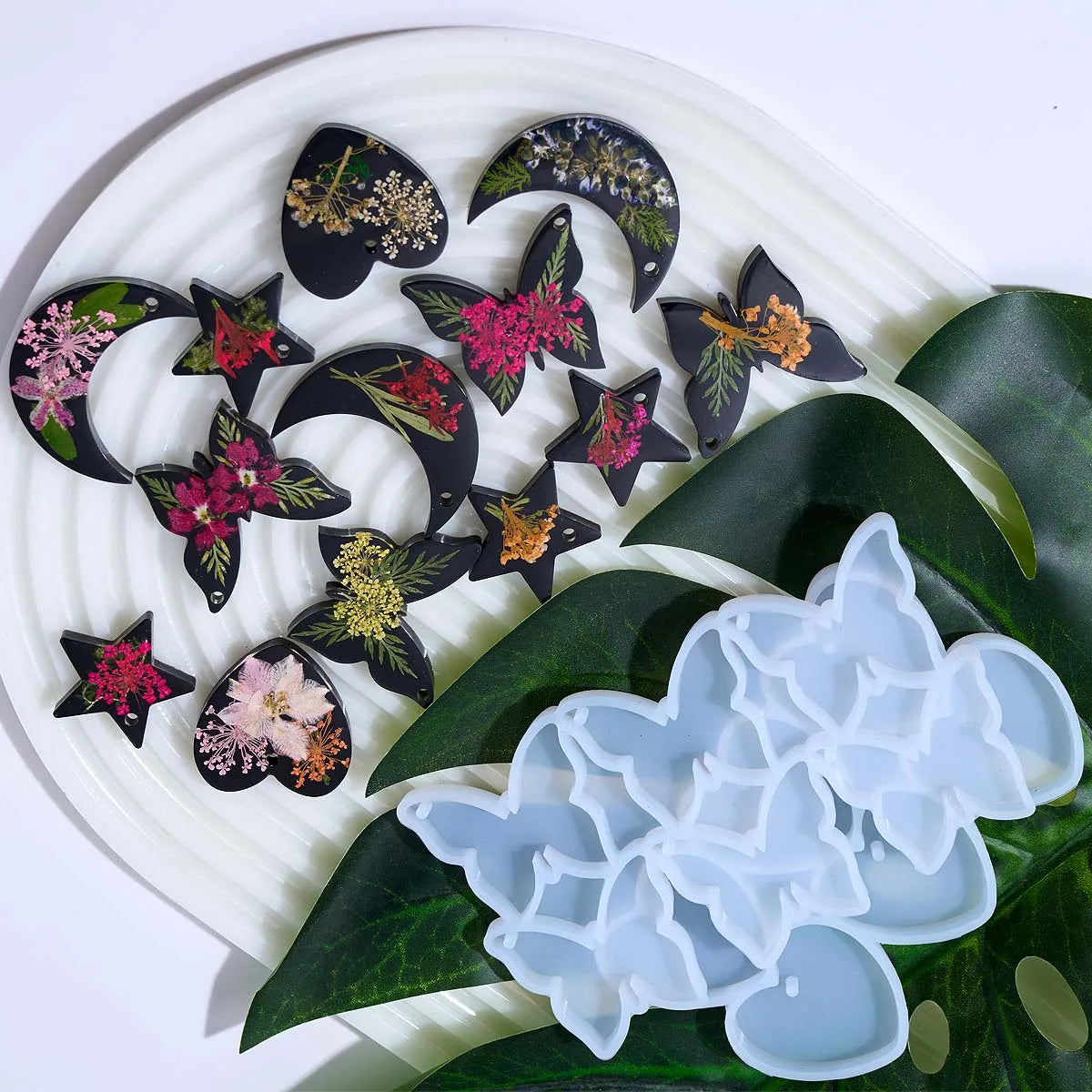 6 in 1 Resin Earring Pendant Silicone Mold