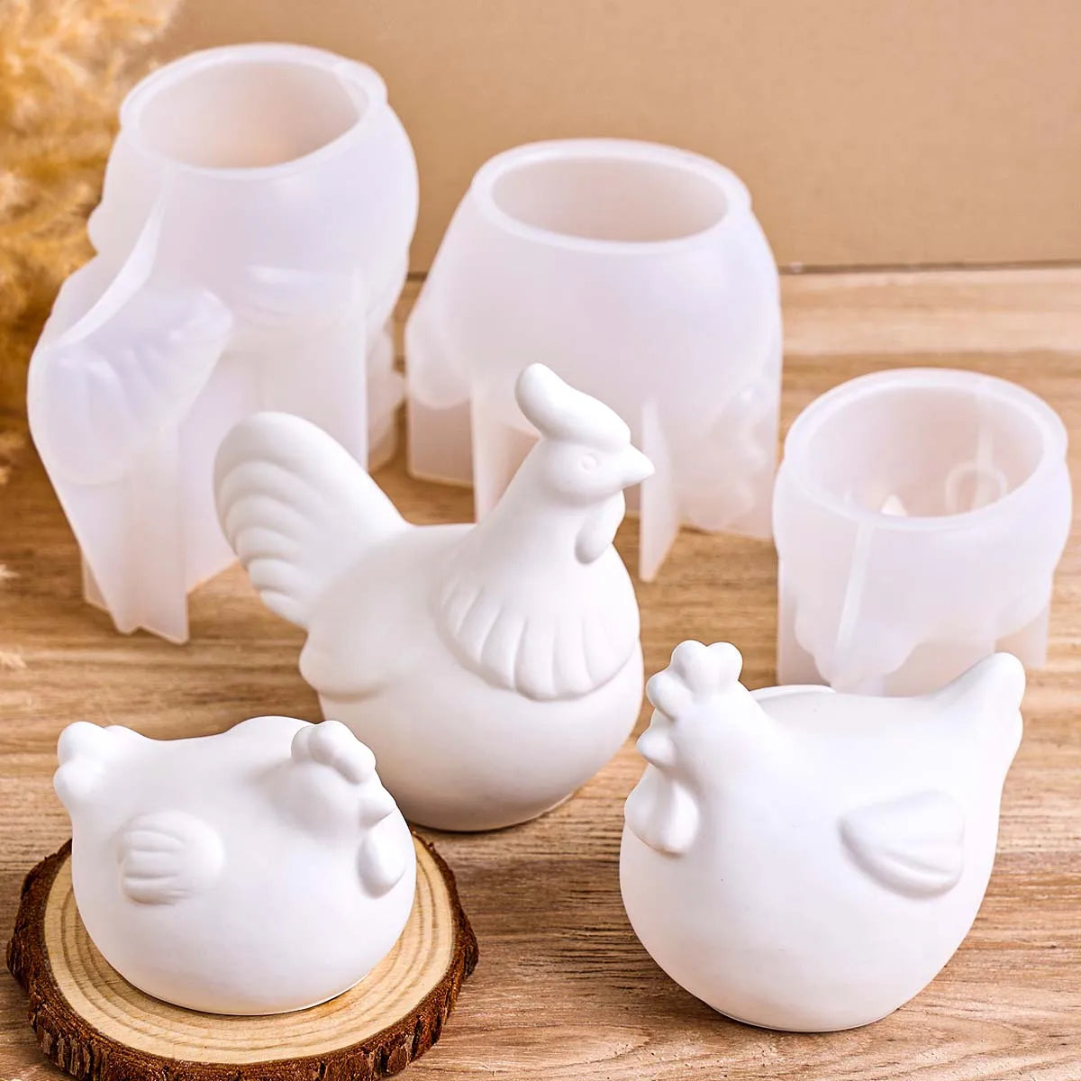 Farmhouse Chicken Figurine Silicone Mold
