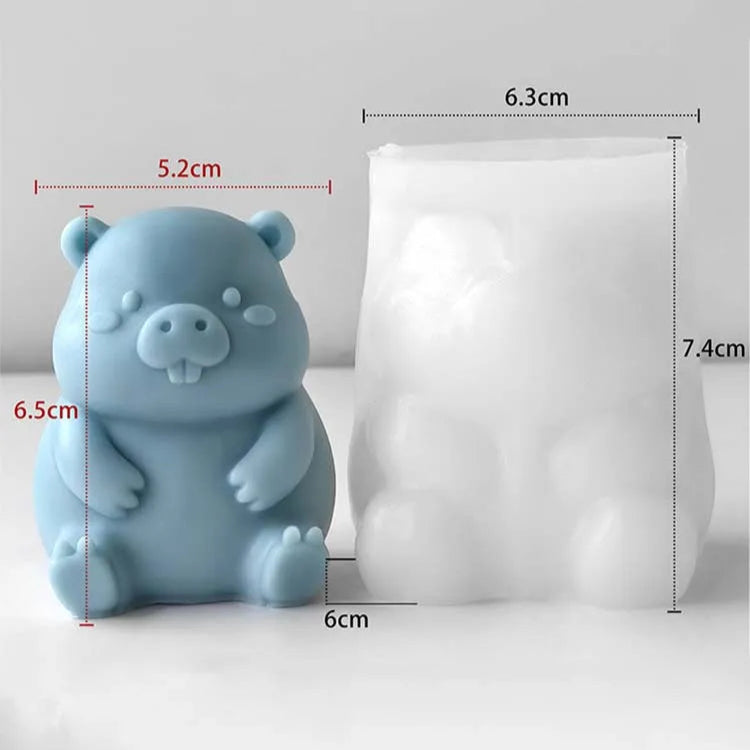 Capybara 3D Silicone Candle Mold
