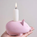 Little Pig Candle Holder Silicone Mold