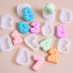 0-8 Relief Rose Number Silicone Candle Mold.