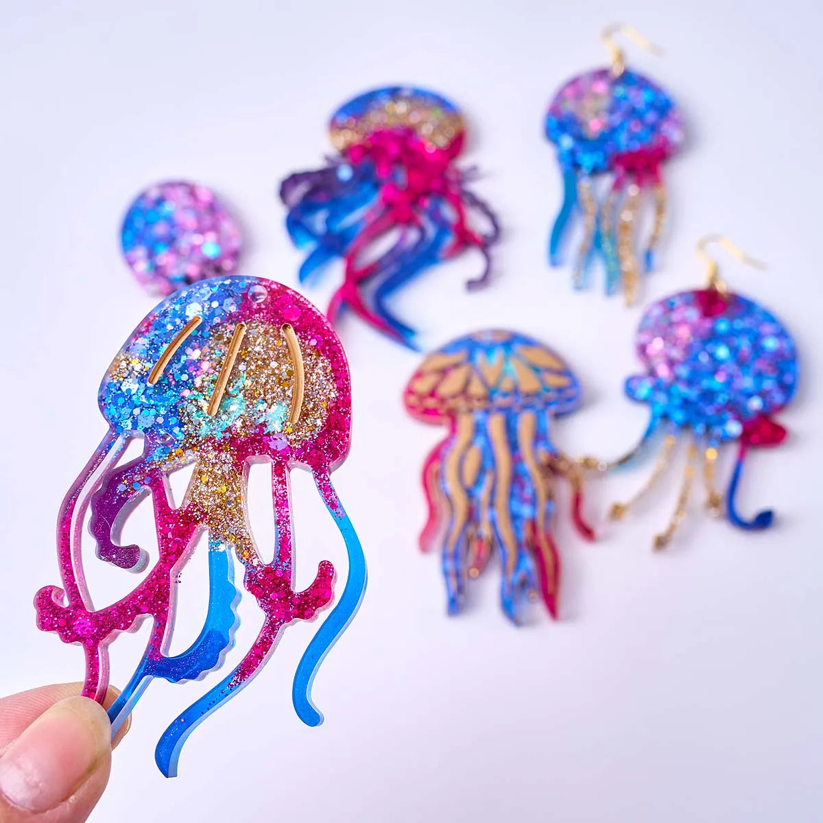 Jellyfish Keychain Silicone Mold