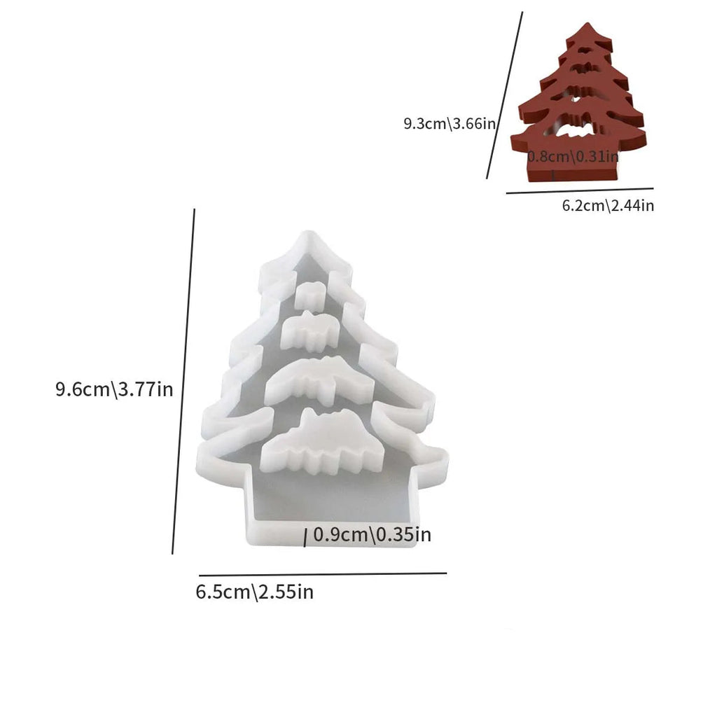 Christmas Village Tealight Candle Holder Silicone Mold Set (7 pcs)