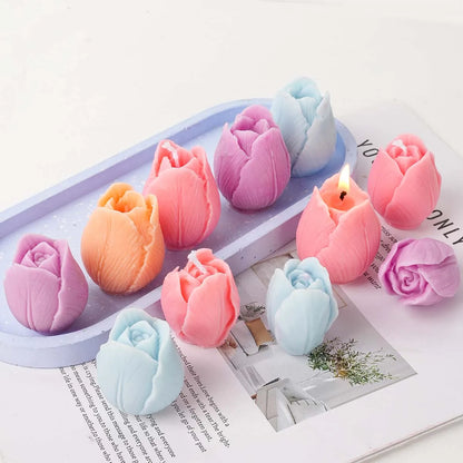 3D Tulip Silicone Candle Molds