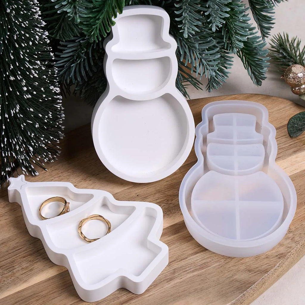 Locun Sectioned Christmas Trinket Tray Silicone Mold