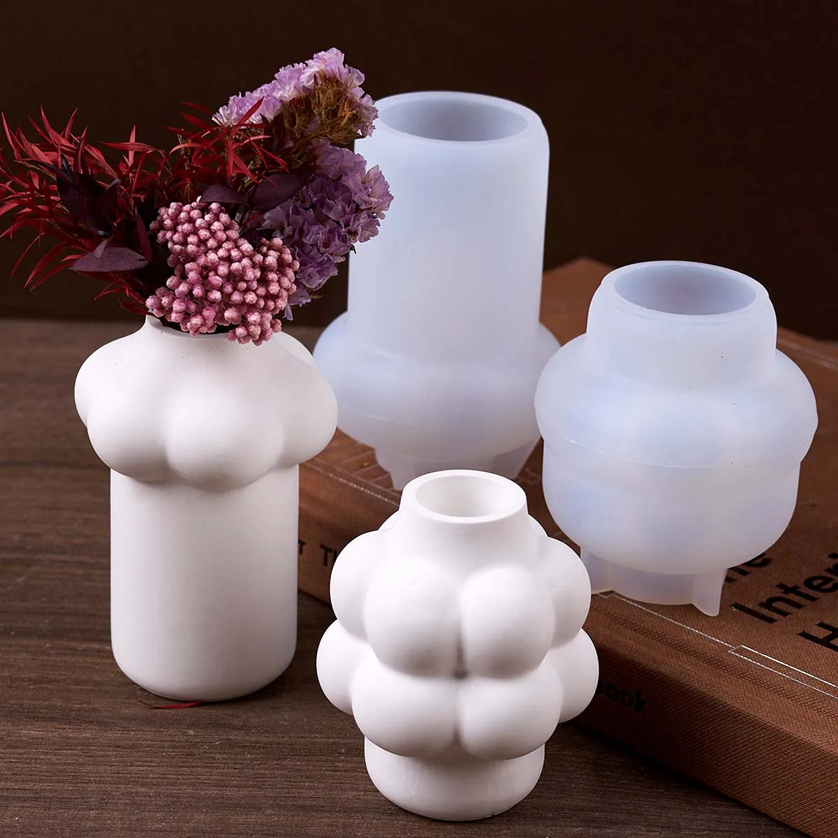 Bubble Cloud Vase Silicone Mold.