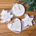 2Pcs "Merry Christmas" Ornament Silicone Mold Set