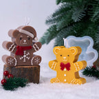 Frostell Piped-Trim Gingerbread Family Silicone Candle Mold